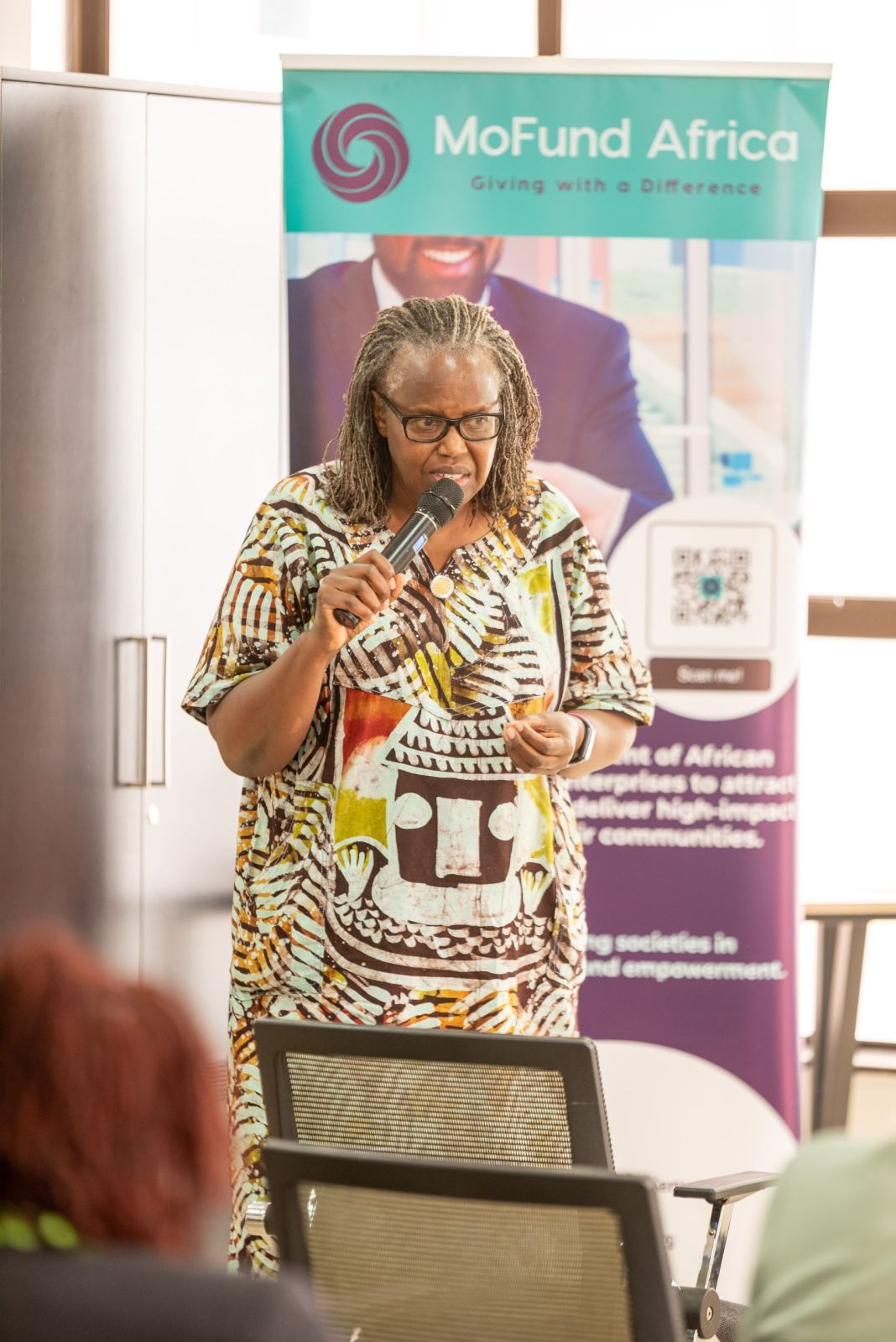A founder presenting at an Academy session