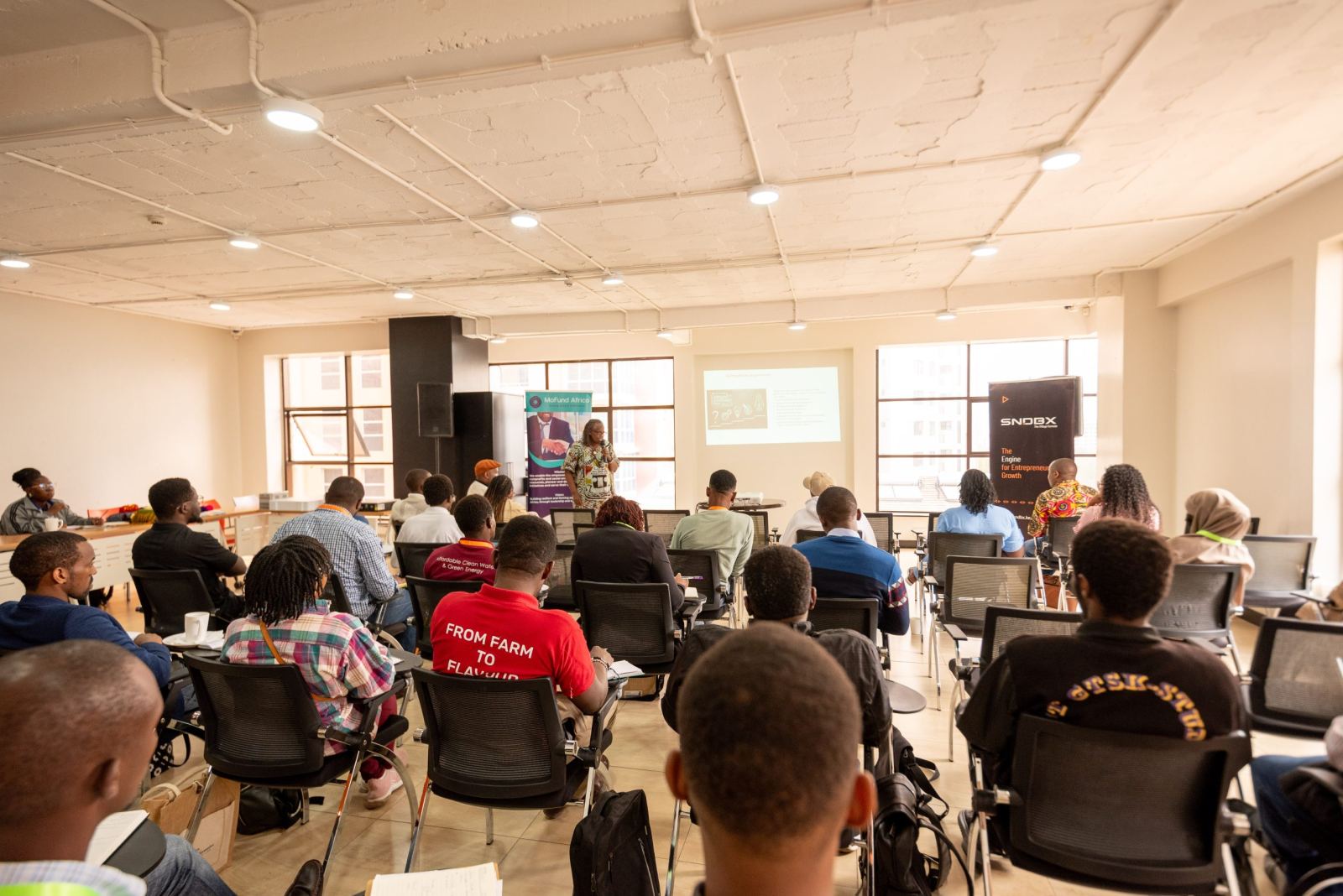 Participants at an in-person Academy session