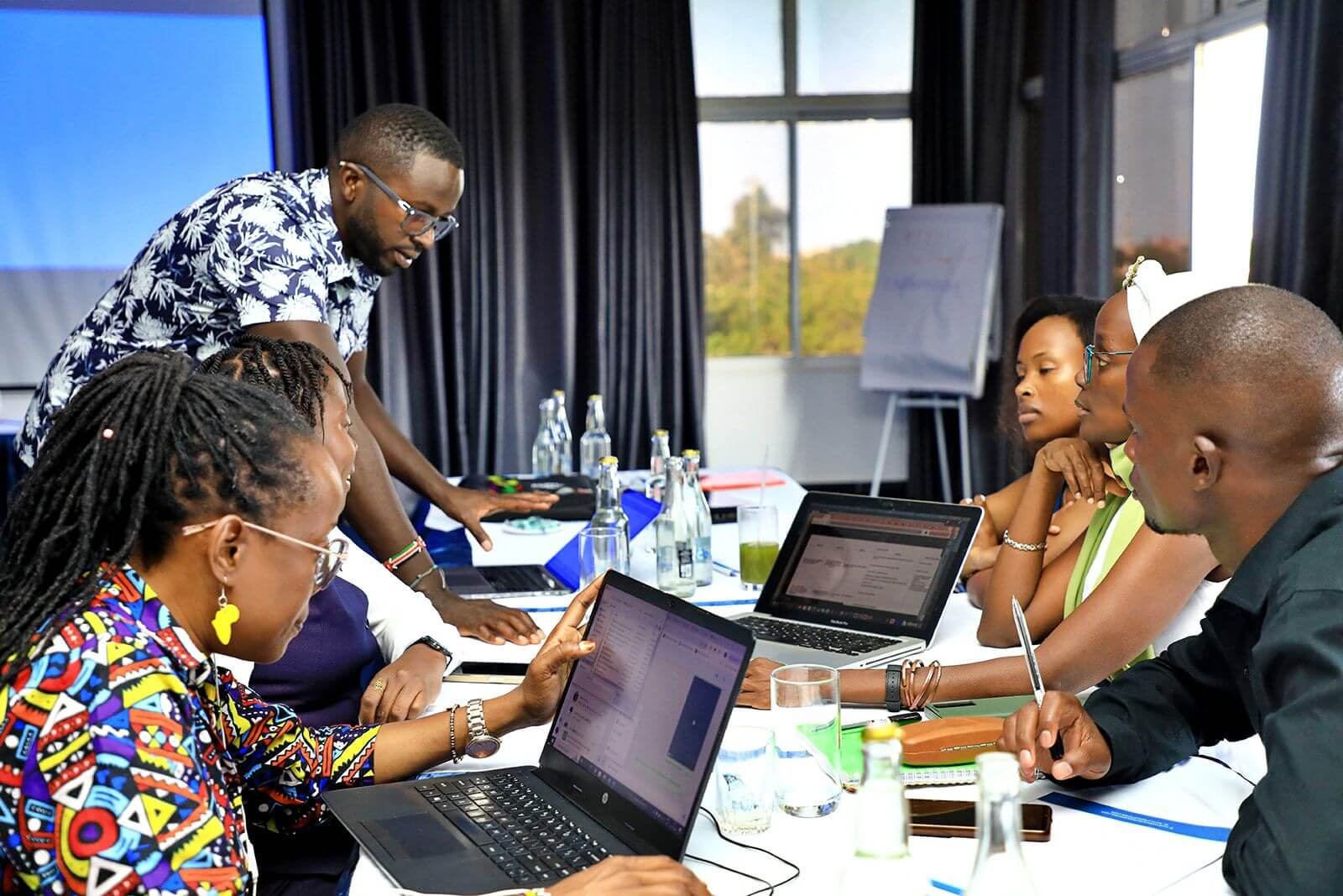 Founders working together at a workshop
